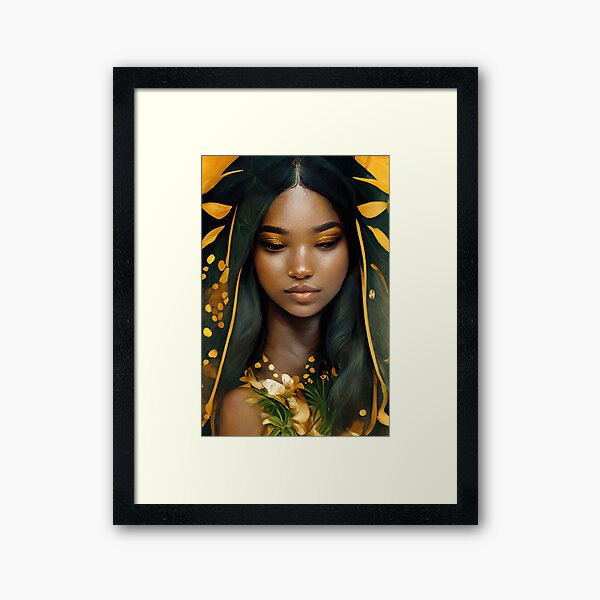 Every Girl a Goddess — African Framed Art Print