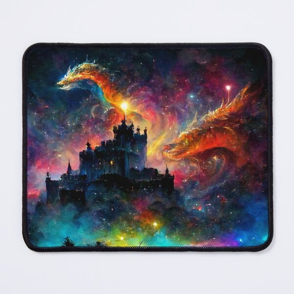 Item preview, Enchanted Fantasy Colorful Dragon's Castle designed and sold by ArtbyACcreative.