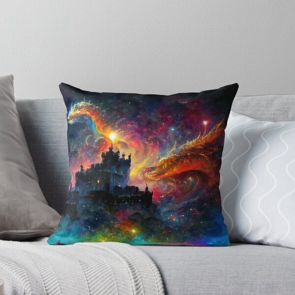 Item preview, Enchanted Fantasy Colorful Dragon's Castle designed and sold by ArtbyACcreative.