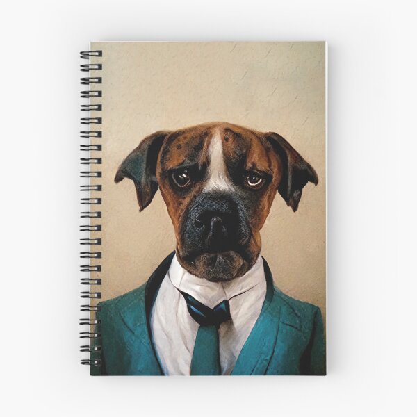 Item preview, Boxer Dog wearing a suit designed and sold by ThePurpleMelon.