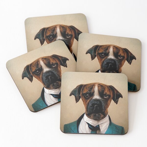 Item preview, Boxer Dog wearing a suit designed and sold by ThePurpleMelon.