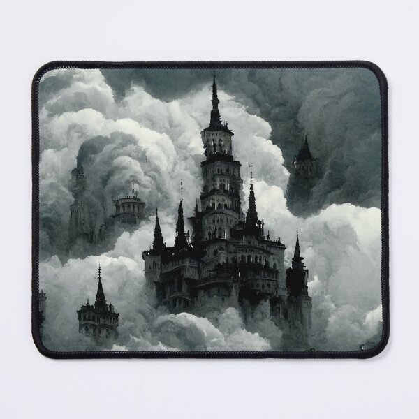 Item preview, Black and White Dark Fantasy Gothic Castle designed and sold by ArtbyACcreative.