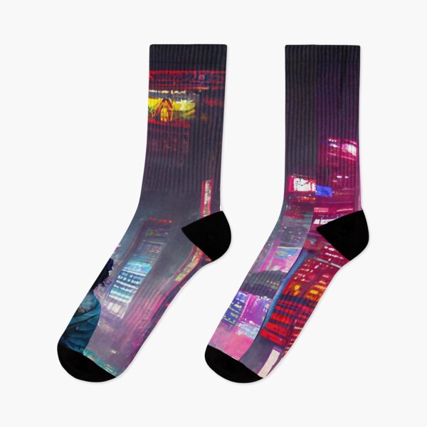 Item preview, A geisha in a cyberpunk city designed and sold by etherElric.