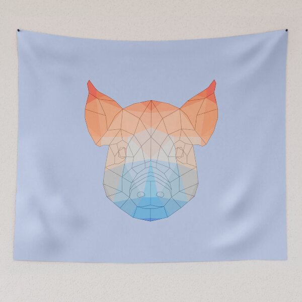 Item preview, Pig Geometric Triangle Polygon designed and sold by franktact.