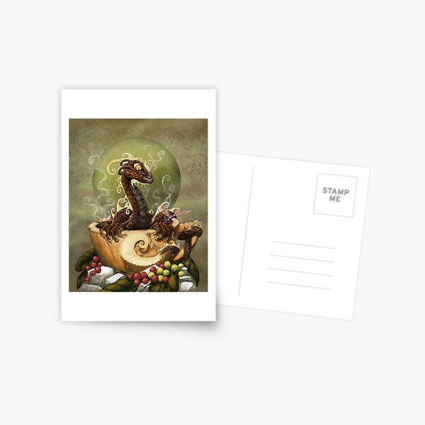 Coffee Dragon Postcard
