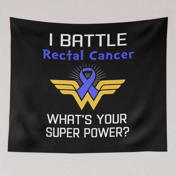 Item preview, I Battle Rectal Cancer What's Your Super Power Support Rectal Cancer Warrior Gifts  designed and sold by Sabfit.