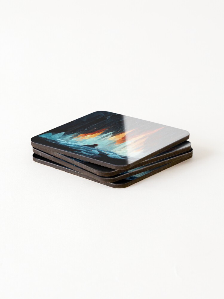 Thumbnail 4 of 5, Coasters (Set of 4), To Build A Fire designed and sold by selfreference2.
