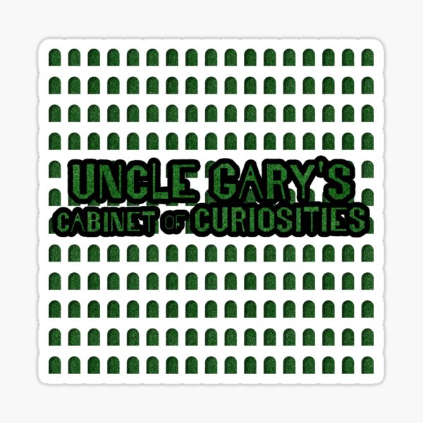 Uncle Gary's Curiosity Cabinet Grass Pattern Sticker