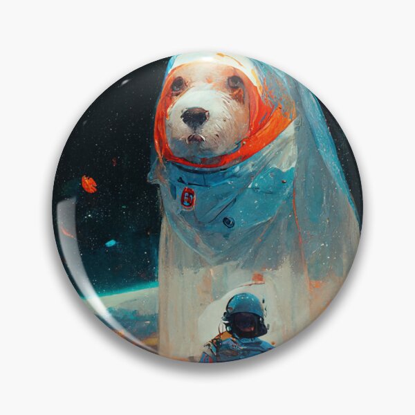 Item preview, Space Borker Astronaut Dog in the Universe designed and sold by MythicPrompts.