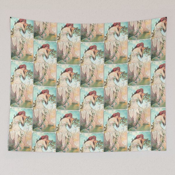 Item preview, Les Saisons 4  -Alphonse Mucha -Art Nouveau Mucha -Vintage Alphonse Woman Nouveau designed and sold by TeeARTHY.