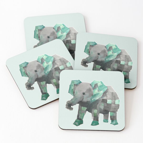 Item preview, Cute Baby Elephant in Cubism  designed and sold by satsapienti.