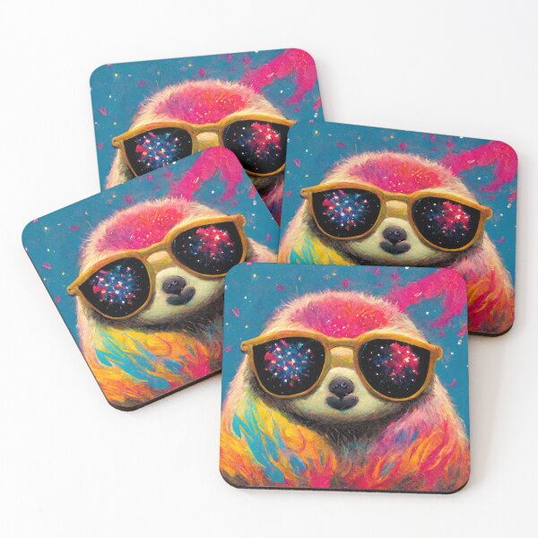 Item preview, Sloth Wearing Sunglasses in Space designed and sold by MythicPrompts.