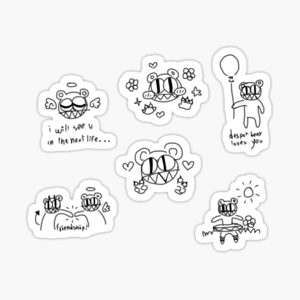 Joli pack d'autocollants d'ours modifiés Sticker