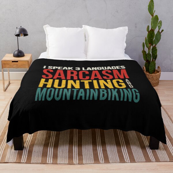 Item preview, Speak 3 Languages Sarcasm Hunting And Mountain Biking designed and sold by NhungYenvi.