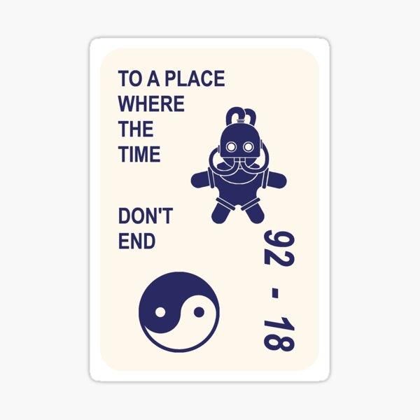 to a place where the time Sticker