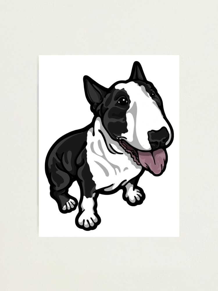 Lamina Fotografica Feliz Bully Blanco Y Negro De Sookiesooker Redbubble