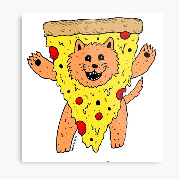 Pizzacat Metal Print