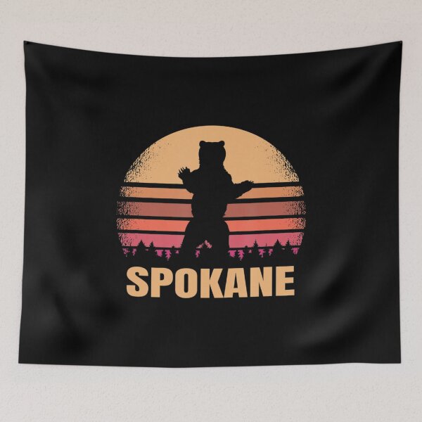 Item preview, Spokane Washington Vintage Bear Wa Distressed 70S 80S Sunset designed and sold by NhungYenvi.