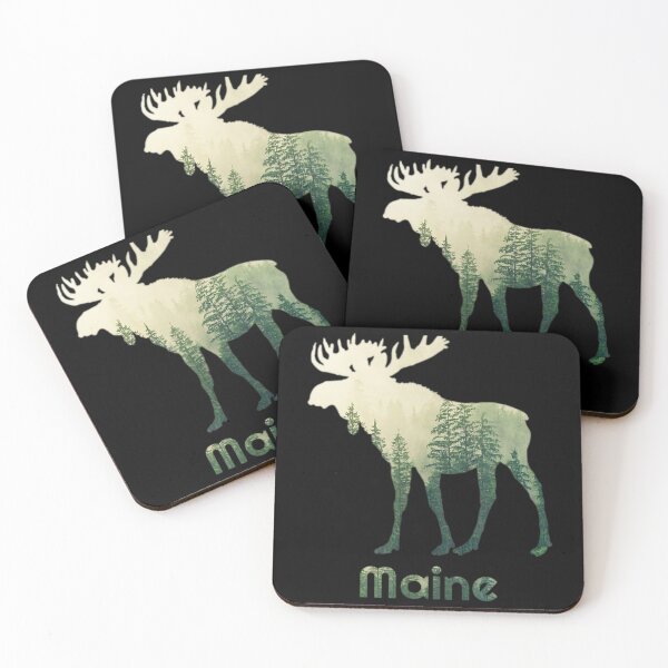 Item preview, State Of Maine Moose Forest Tree Hunter Wildlife designed and sold by NhungYenvi.