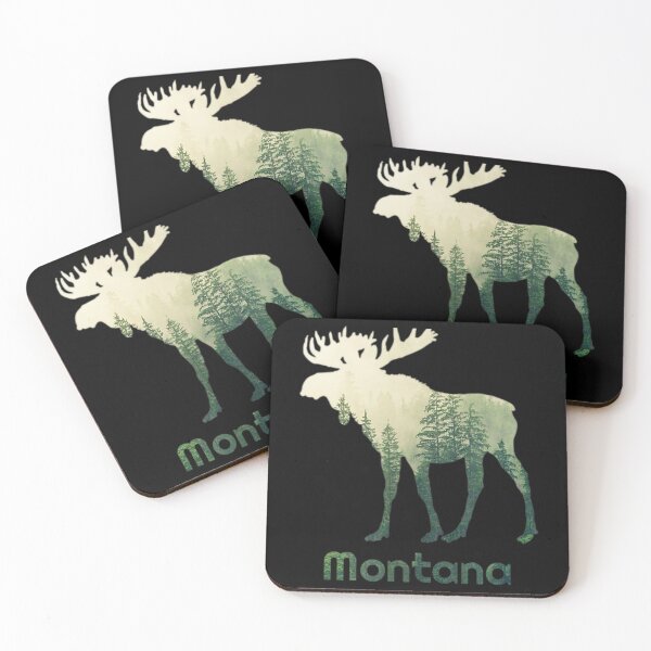 Item preview, State Of Montana Moose Forest Tree Hunter Wildlife designed and sold by NhungYenvi.