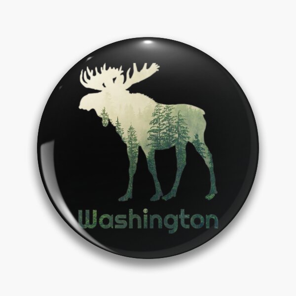 Item preview, State Of Washington Moose Forest Tree Hunter Wildlife designed and sold by NhungYenvi.