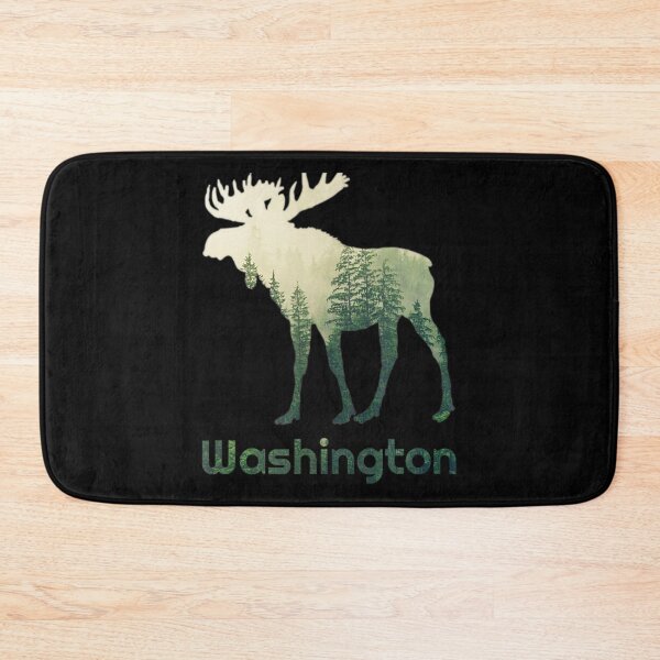 Item preview, State Of Washington Moose Forest Tree Hunter Wildlife designed and sold by NhungYenvi.