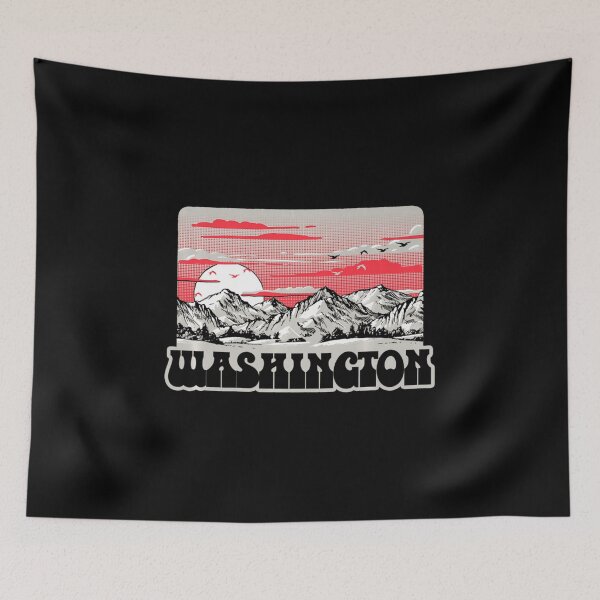 Item preview, State Of Washington Vintage Eighties Mountains Retro designed and sold by NhungYenvi.