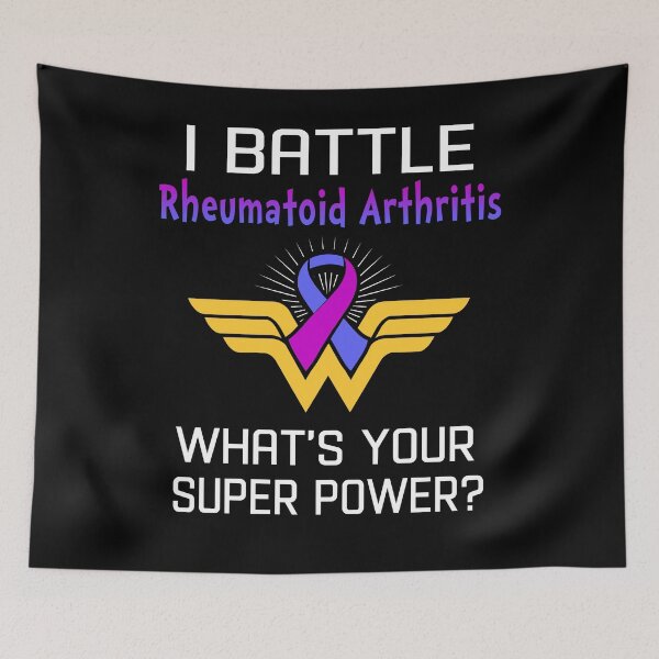 Item preview, I Battle Rheumatoid Arthritis What's Your Super Power Support Rheumatoid Arthritis Warrior Gifts  designed and sold by Sabfit.