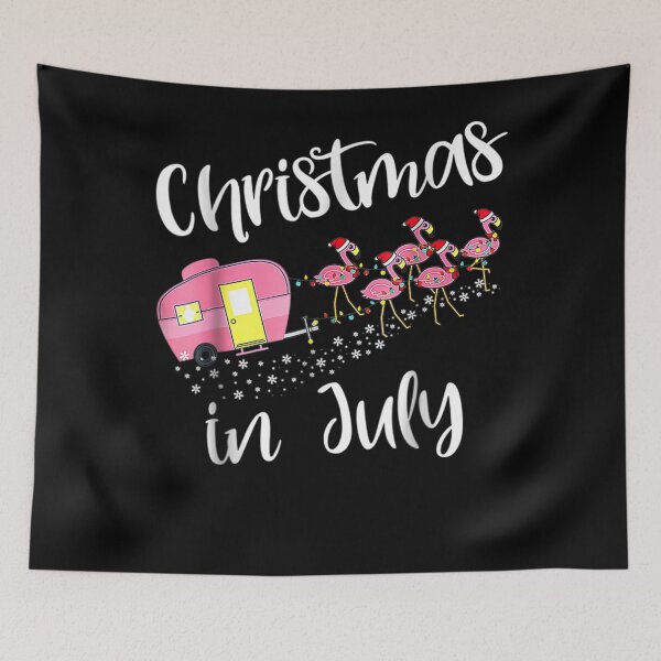 Item preview, Funny Camping Pink Flamingo Christmas In July  designed and sold by aumarian.