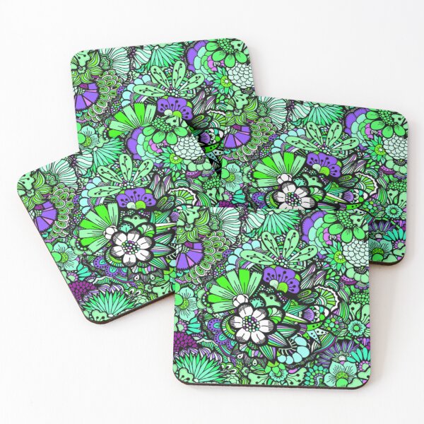 Item preview, Green Patchwork Floral Pattern designed and sold by Edenglow Prints & Peculiars.