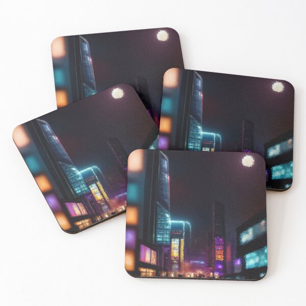Item preview, Neon Future Cityscape designed and sold by MathenaArt.