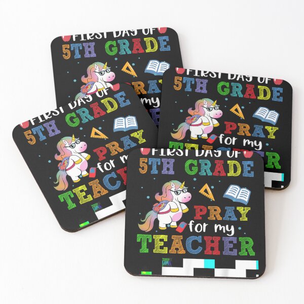 Item preview, First Day Of 5th Grade Pray For My Teacher Funny Unicorn  designed and sold by aumarian.