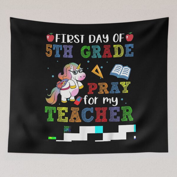 Item preview, First Day Of 5th Grade Pray For My Teacher Funny Unicorn  designed and sold by aumarian.