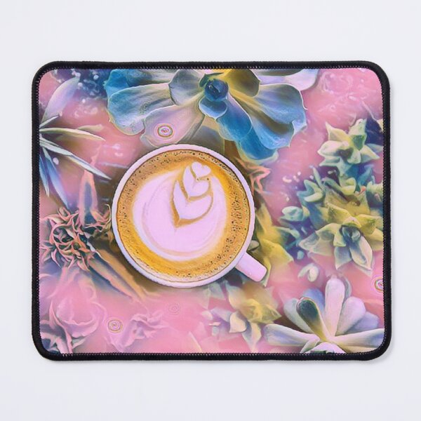 Item preview, Coffee Art Cup with Succulents Pastel Painting designed and sold by Yellow Coffee.