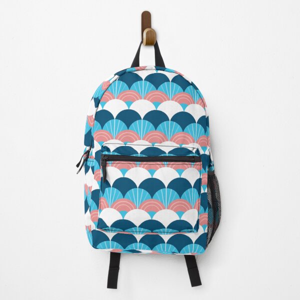 Item preview, MODERN SCALLOP PATTERN modern minimal bright blue coral designed and sold by Kat Massard.