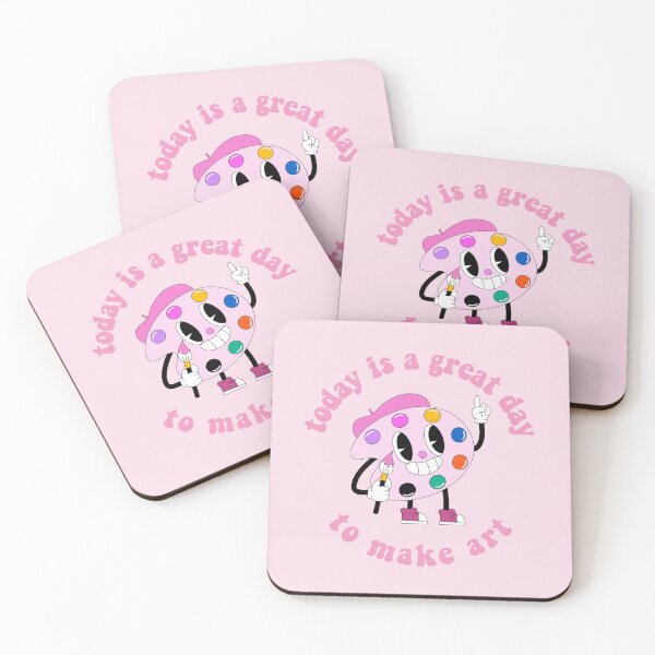 Item preview, Today Is A Great Day To Make Art Cartoon Palette Pink designed and sold by everything4eva.