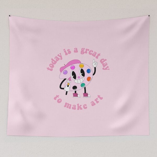 Item preview, Today Is A Great Day To Make Art Cartoon Palette Pink designed and sold by everything4eva.