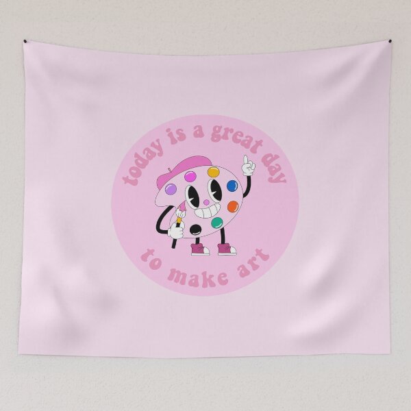 Item preview, Today Is A Great Day To Make Art Cartoon Palette Pink designed and sold by everything4eva.