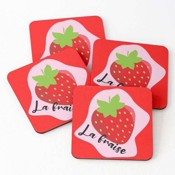 Item preview, La fraise kawaii pink strawberry work of art cute red berry designed and sold by Novel-ty.