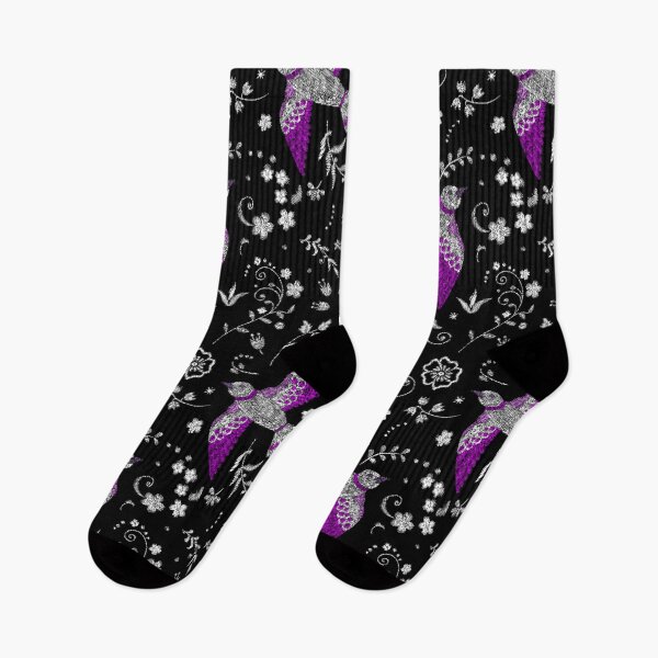 Item preview, Purple Bird Pattern designed and sold by Edenglow Prints & Peculiars.