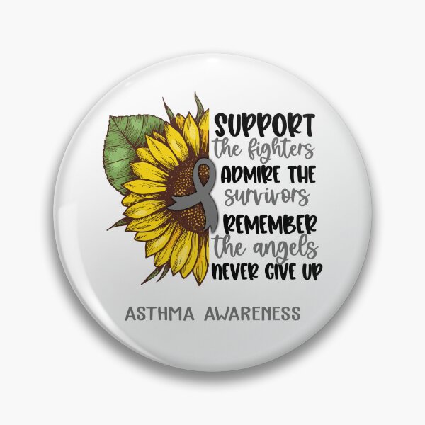 Item preview, Asthma Awareness - Support the Fighters Admire the Survivors Remember the Angels Never Give Up designed and sold by whlrcheryl.
