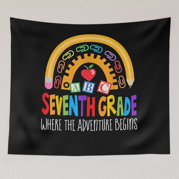 Item preview, 7th Grade Teacher Back To School Where The Adventure Begins  designed and sold by aumarian.