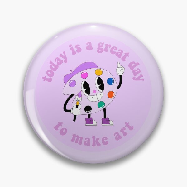 Item preview, Today Is A Great Day To Make Art Cartoon Palette Purple designed and sold by everything4eva.