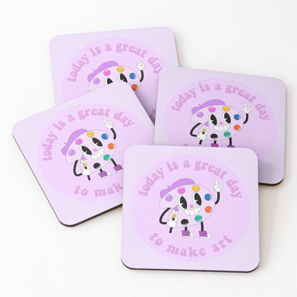 Item preview, Today Is A Great Day To Make Art Cartoon Palette Purple designed and sold by everything4eva.