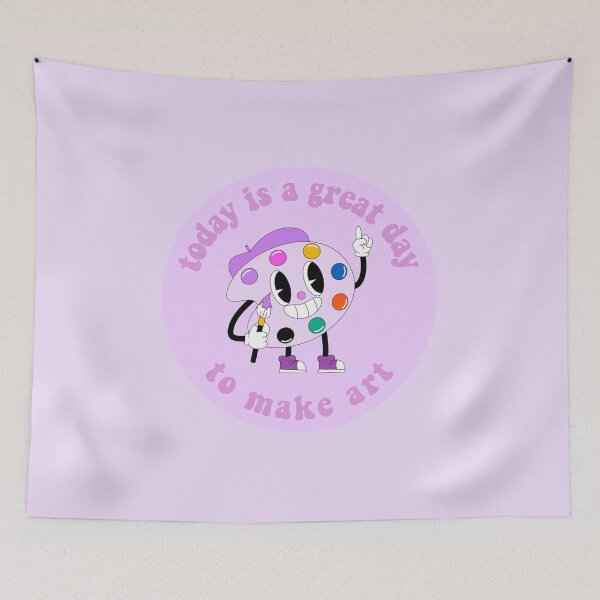 Item preview, Today Is A Great Day To Make Art Cartoon Palette Purple designed and sold by everything4eva.