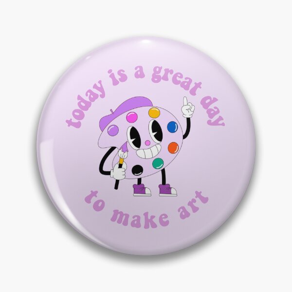 Item preview, Today Is A Great Day To Make Art Cartoon Palette Purple designed and sold by everything4eva.