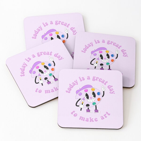 Item preview, Today Is A Great Day To Make Art Cartoon Palette Purple designed and sold by everything4eva.
