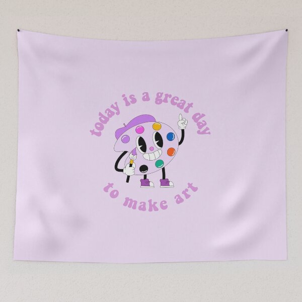 Item preview, Today Is A Great Day To Make Art Cartoon Palette Purple designed and sold by everything4eva.