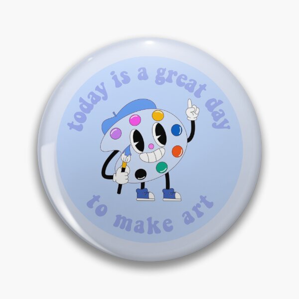 Item preview, Today Is A Great Day To Make Art Cartoon Palette Blue designed and sold by everything4eva.