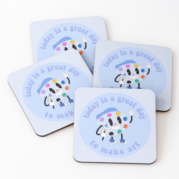 Item preview, Today Is A Great Day To Make Art Cartoon Palette Blue designed and sold by everything4eva.